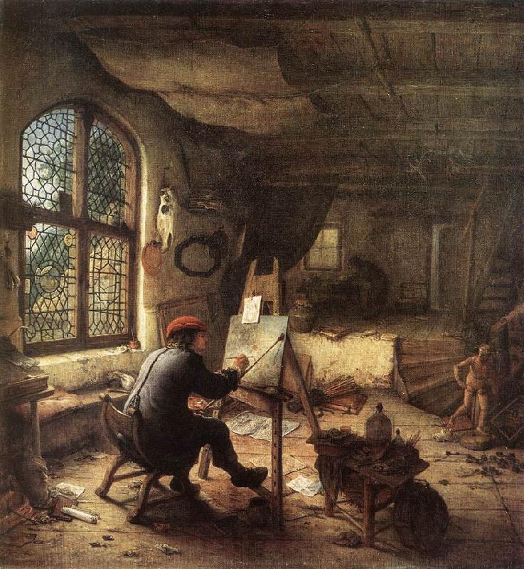 OSTADE, Adriaen Jansz. van The Painter in His Studio sg Germany oil painting art